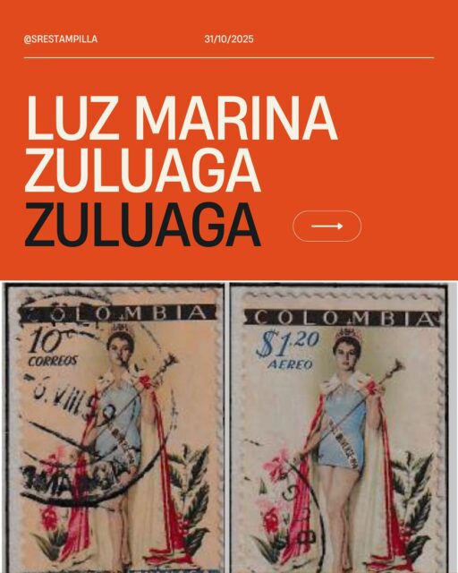 👑 Luz Marina Zuluaga, la primera Miss Universo colombiana, brilló no solo en los escenarios del mundo, sino también en nuestras estampillas.
En 1959, su imagen fue homenajeada con una hermosa emisión postal que celebró la belleza, elegancia y orgullo de Colombia. 💌🇨🇴
Gracias a los filatelistas Gian Marco Caruso y Santiago Cruz por compartir este tesoro postal. ✨
#SrEstampilla #Filatelia #LuzMarinaZuluaga #MissUniverso #EstampillasDeColombia #HistoriaPostal