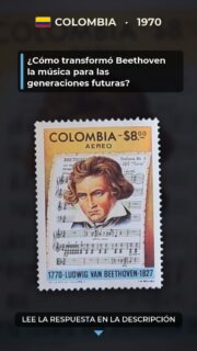 ¿Cómo transformó Beethoven la música para las generaciones futuras?

En la Colombia de 1970, el bicentenario del nacimiento de Ludwig van Beethoven recordó a uno de los compositores que cambiaron para siempre la historia de la música occidental. Nacido en Bonn en 1770, Beethoven llevó la expresión personal y la fuerza dramática a nuevas dimensiones.

Su obra enlaza el clasicismo de Haydn y Mozart con el romanticismo del siglo XIX. Las sinfonías, sonatas y cuartetos de Beethoven ampliaron las formas musicales conocidas, mientras piezas como la Novena Sinfonía hicieron de la música un lenguaje capaz de comunicar ideales universales de fraternidad y esperanza.

La conmemoración colombiana pertenece a una tradición filatélica que utiliza el correo para acercar la cultura a públicos amplios. Más de dos siglos después de su nacimiento, Beethoven sigue siendo relevante porque su música demuestra que la creatividad puede superar las limitaciones, renovar una tradición y hablar a oyentes de épocas muy distintas.

#Filatelia #Colombia #Beethoven #HistoriaDeLaMúsica #MúsicaClásica #SigloXVIII #StampCollecting #PostageStamps