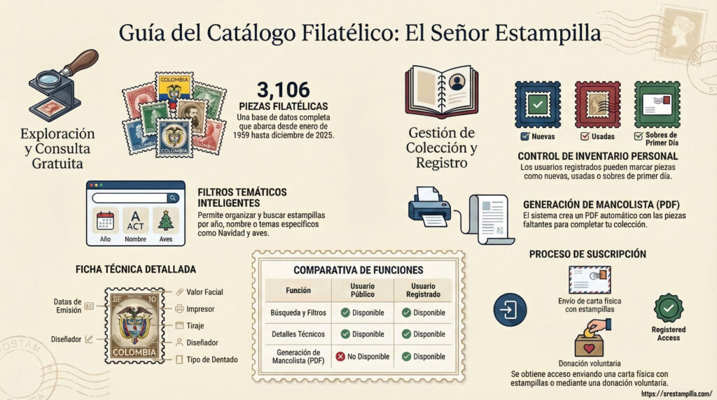 catálogo estampillas colombia