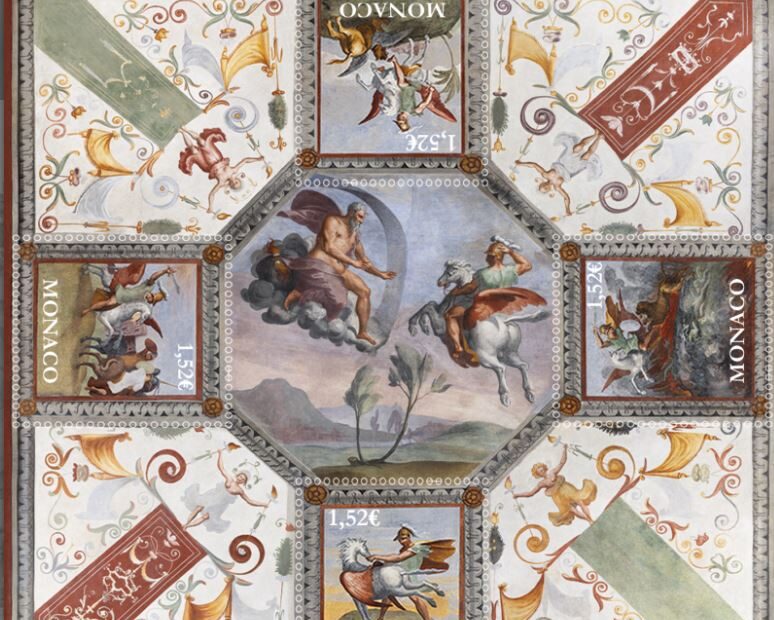 Frescos del Palacio de Mónaco en la Filatelia