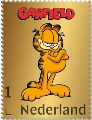 garfield estampilla de oro de los países bajos