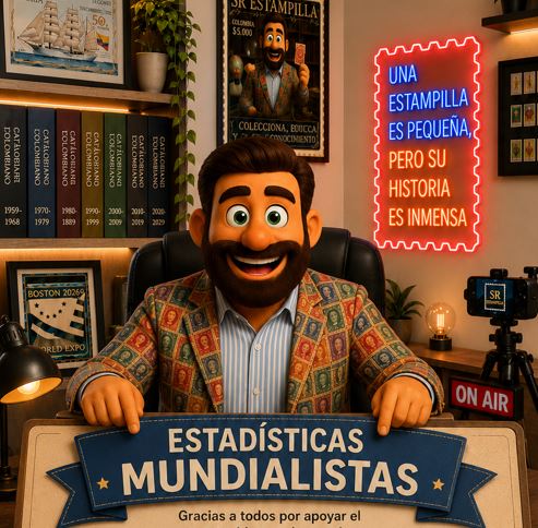 muindial con estampillas