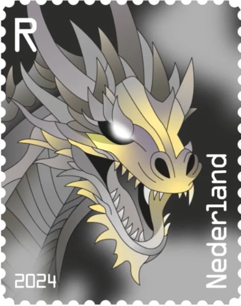 Criptosello del dragón emitido por Países Bajos